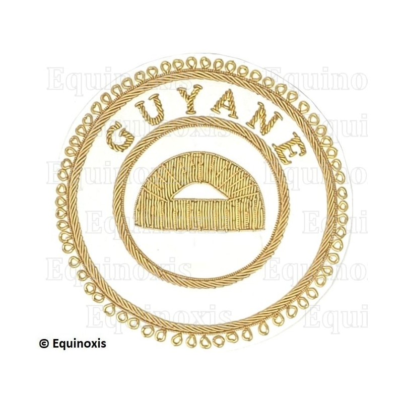 Badge / Macaron GLNF – Grande tenue provinciale – Grand Surintendant – Guyane – Brodé main
